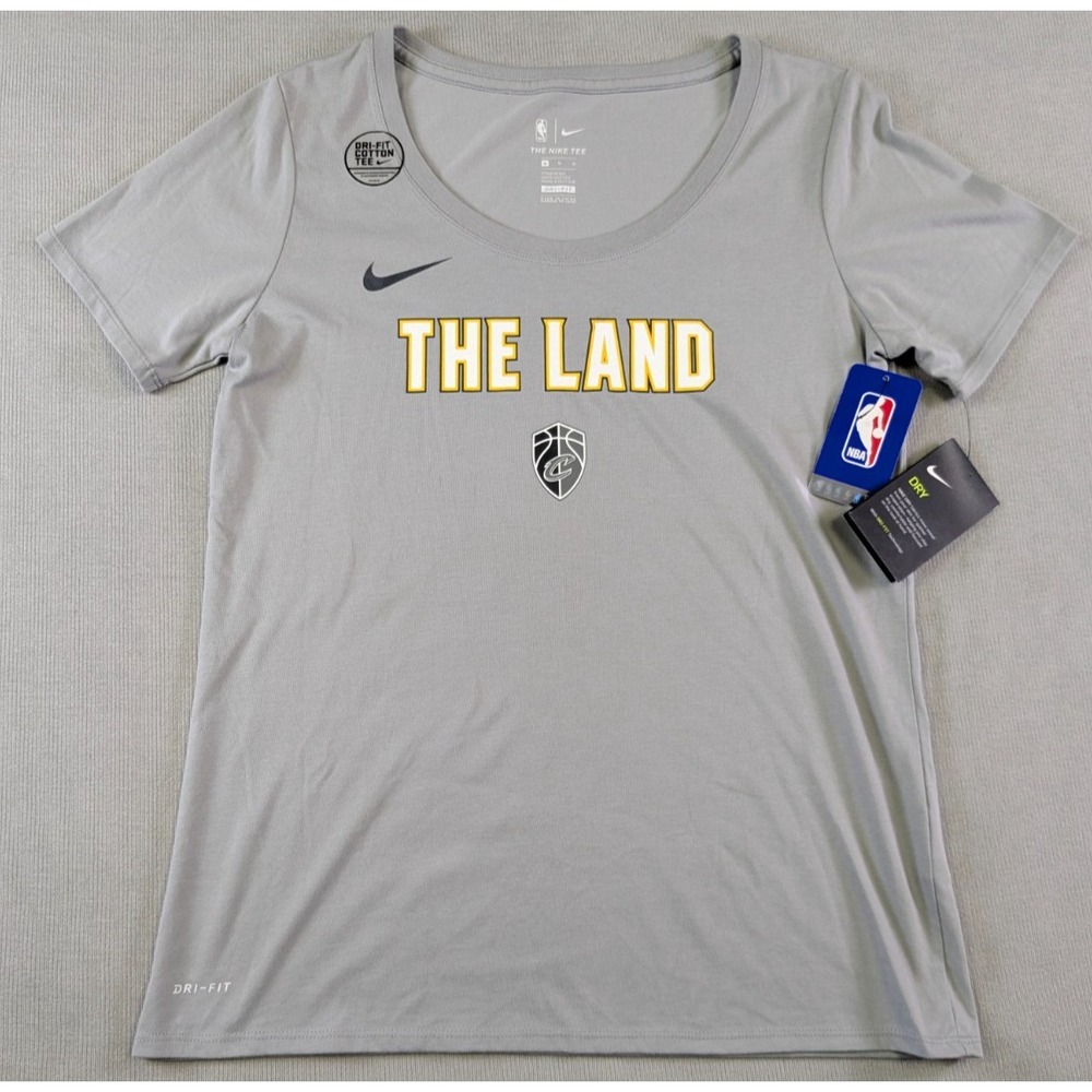 Cleveland Cavaliers Shirt Womens Medium Gray Nike City Edition Dri-Fit New NBA